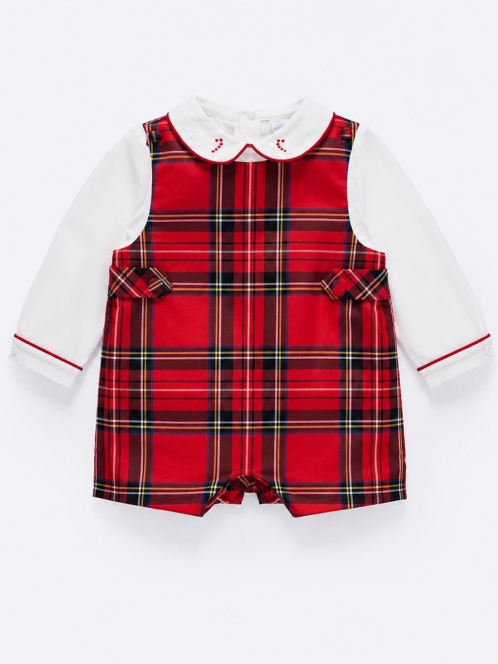 Edgehill Collection x The Broke Brooke Oliver Tartan Plaid Jon Jon Set Romper